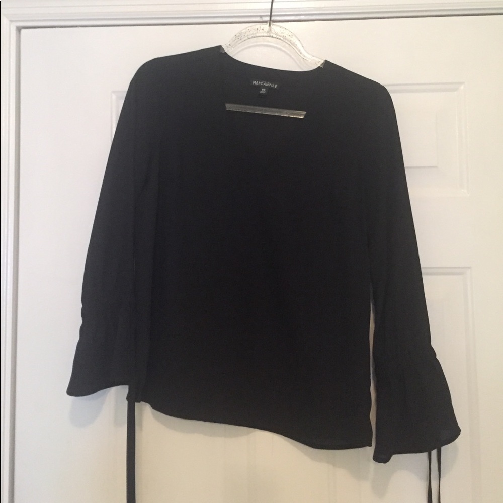 J. Crew bell sleeve blouse with ties XXS